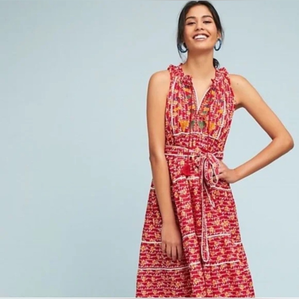 Anthropologie Kopal Aditi Tiered Ruffled Dress